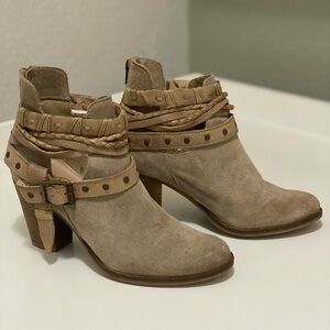 Naughty Monkey Women’s Leather Booties Brown Size 8